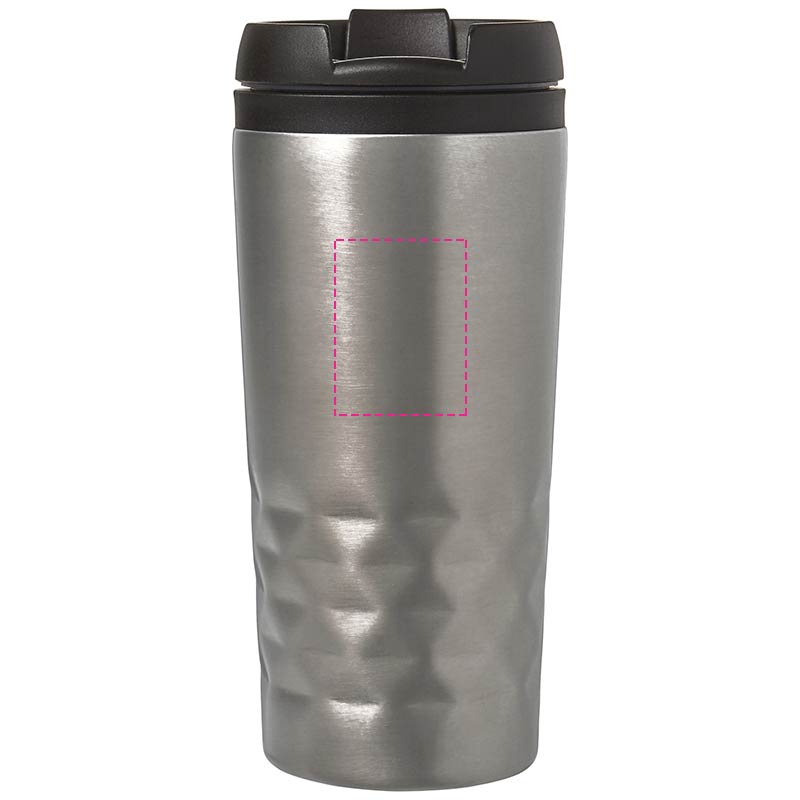 Lorraine thermosmok 300 ml - RVS - zwarte deksel - Bedrukking