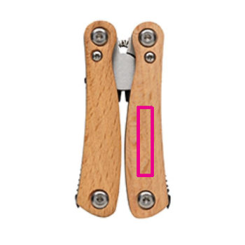 Mini houten multi-tool - Bedrukking Mini houten multi-tool - Bedrukking
