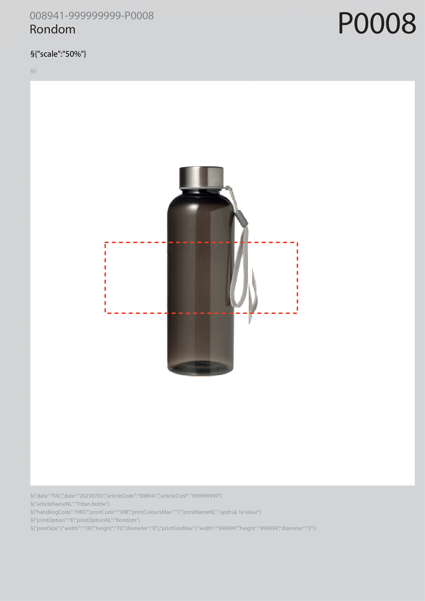 Drinkfles 500 ml - tritan - transparant gekleurd - Zeefdruk rondom