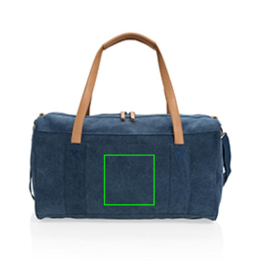 Weekendtas - 27L - canvas - afneembare en verstelbare schouderband - Bedrukking achterzijde
