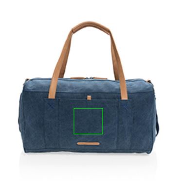 Weekendtas - 27L - canvas - afneembare en verstelbare schouderband - Bedrukking voorzijde