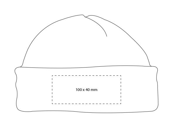 Nilton's fleecemuts - polyester - 6 panelen - met omslag - Voorzijde