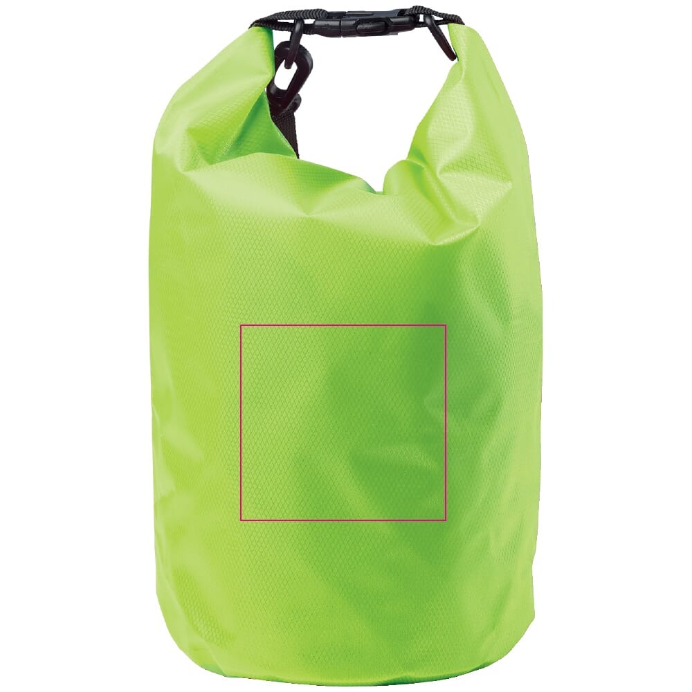 Waterwerende tas - 5L - ripstop - karabijnhaak - zeefdruk (1 kleur)