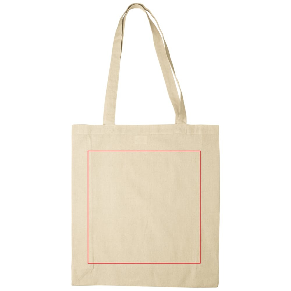 Katoenen shopper - katoen - 140g/m²- 38 x 42 x 10 cm - Oeko-tex - ecru - blokbodem en zijvouw - 1 t/m 4 kleuren
