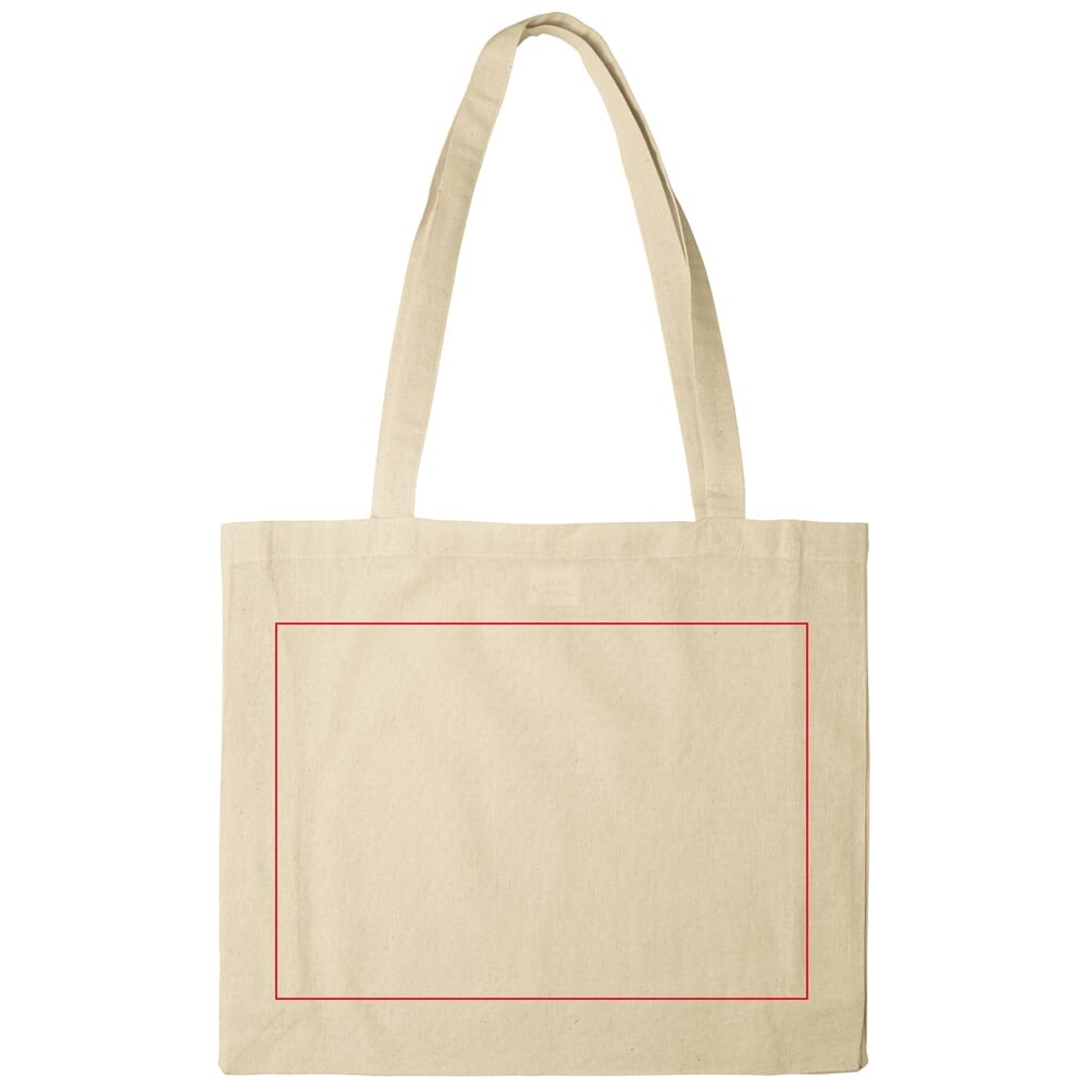 Katoenen shopper - katoen - 140g/m²- 40 x 35 x 10 cm - Oeko-tex - ecru - blokbodem en zijvouw - 1 t/m 4 kleuren