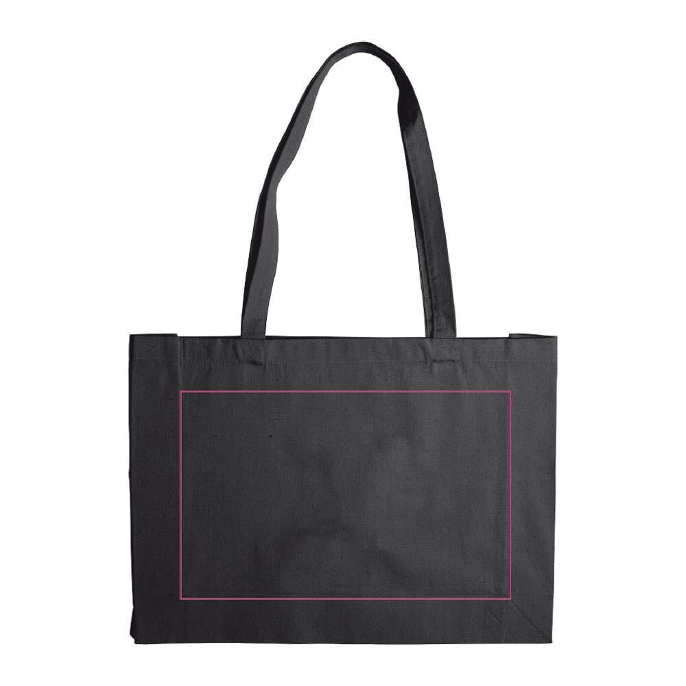 Canvas shopper - canvas - 270g/m² - 45 x 33 x 10 cm - Oeko-tex - blokbodem en zijvouw - Bedrukking 1 t/m 4 kleuren