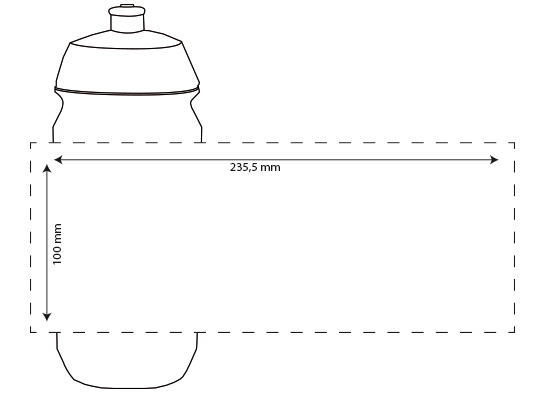 Tacx Shiva O2 bidon 500ml - suikerriet - vaatwasserbestendig - gekleurde fles en dop - Bedrukking Tacx Shiva O2 bidon 500ml - suikerriet - vaatwasserbestendig - gekleurde fles en dop - Bedrukking