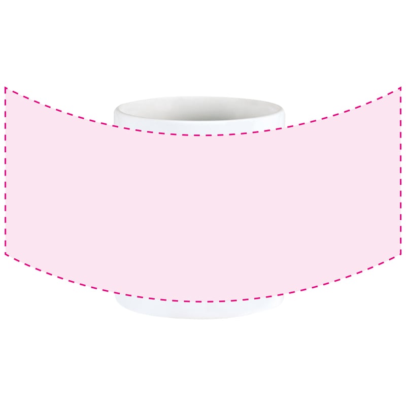 Mok 350ml - keramiek - wit - Bedrukking rondom