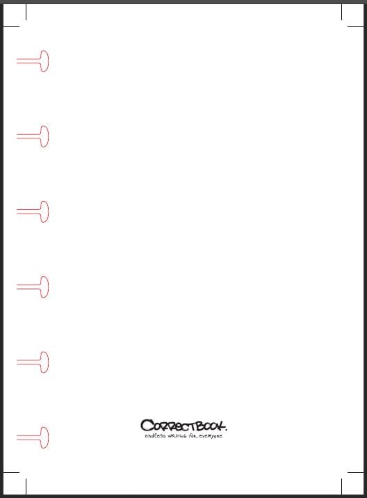 Correctbook original notitieboek - A6 - uitwisbaar - met pen - Bedrukking