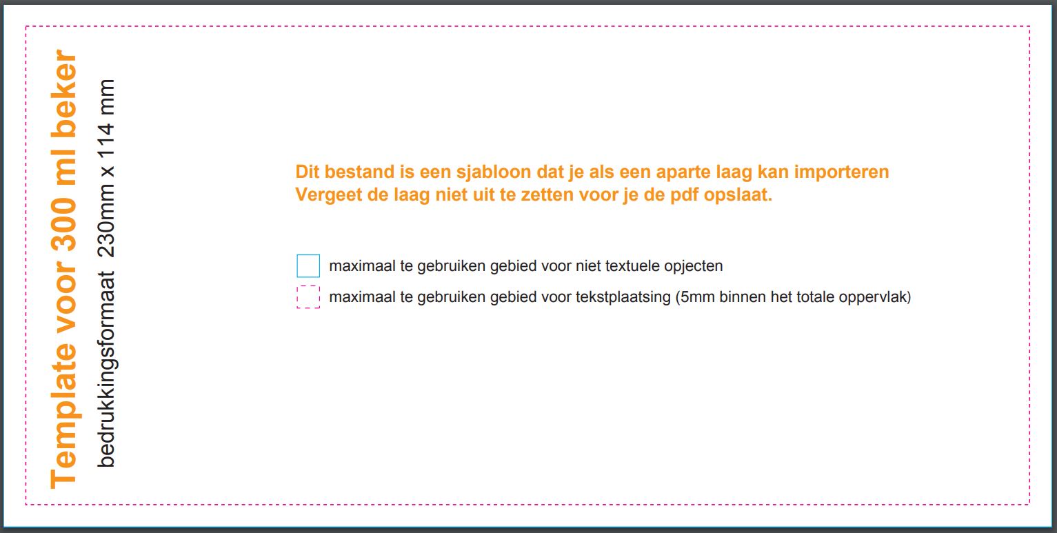 Koffiebeker 300 ml - karton - Bedrukking