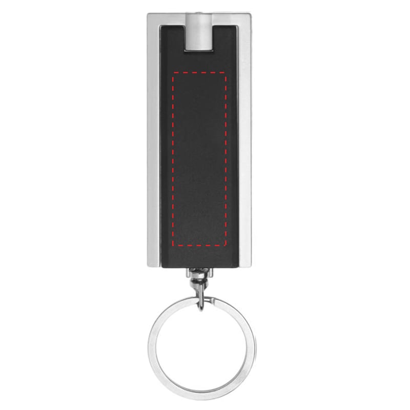Sleutelhanger met LED-lampje - kunststof - 6 cm - Bedrukking Sleutelhanger met LED-lampje - kunststof - 6 cm - Bedrukking