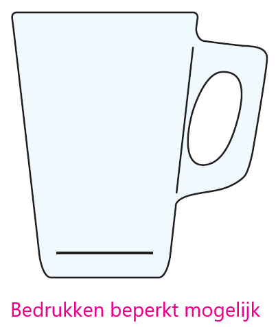 Vela theeglas 380ml - dubbele bodem - met oortje - Bedrukking Vela theeglas 380ml - dubbele bodem - met oortje - Bedrukking