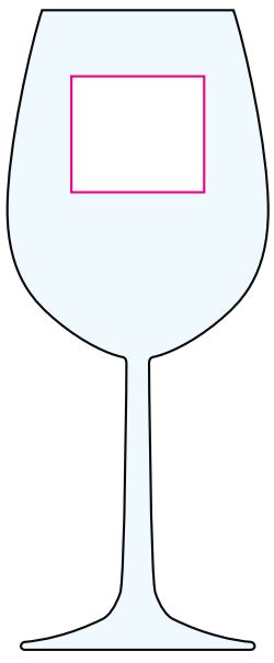 Bouquet wijnglas 350ml - Bedrukking