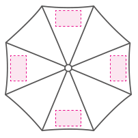 Falcone® golfparaplu - Ø 130 cm - handopening - windproof - Bedrukking Falcone® golfparaplu - Ø 130 cm - handopening - windproof - Bedrukking