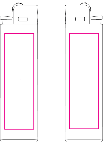 Cricket gasaansteker - zilverkleurig - wegwerp - Bedrukking Cricket gasaansteker - zilverkleurig - wegwerp - Bedrukking
