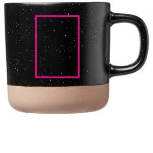 Pascal mok 360ml - keramiek - ongeglazuurde bodem - Bedrukking