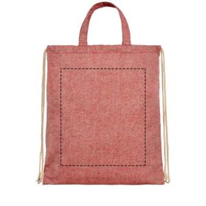 Pheebs rugzak - recycled canvas en polyester - 210 g/m² - 6L - trekkoordsluiting - handgrepen - Bedrukking 1 kleur