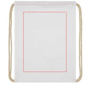 Oregon 140 g/m² katoenen rugzak met trekkoordsluiting - Bedrukking 1 t/m 4 kleuren