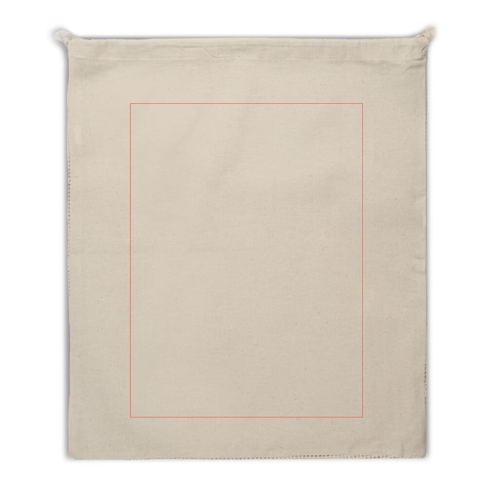 Groente en fruit zakje - katoen - 140 g/m² - 40 x 45 cm - Oeko-tex - ecru - Full color