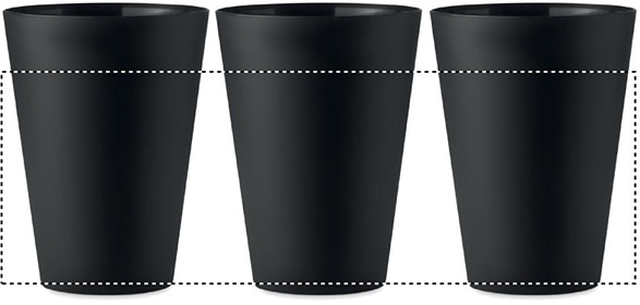 Hard plastic beker 300ml - PP - matte finish - Bedrukking Full color