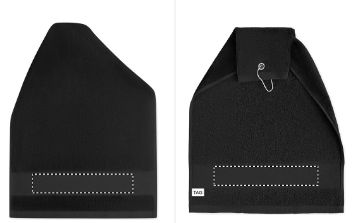 Hitowgo golfhanddoek - 62,5 x 40 cm - 350 g/m² - katoen - Bedrukking voor/achterzijde onderaan