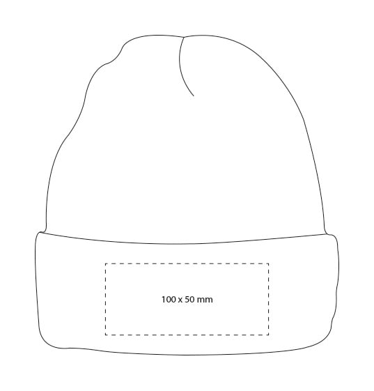 Nilton's gebreide muts - rPET polyester - met omslag    - Borduring voorzijde Nilton's gebreide muts - rPET polyester - met omslag    - Borduring voorzijde