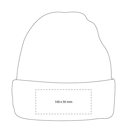 Nilton's gebreide muts - rPET polyester - met omslag    - Borduring achterzijde Nilton's gebreide muts - rPET polyester - met omslag    - Borduring achterzijde