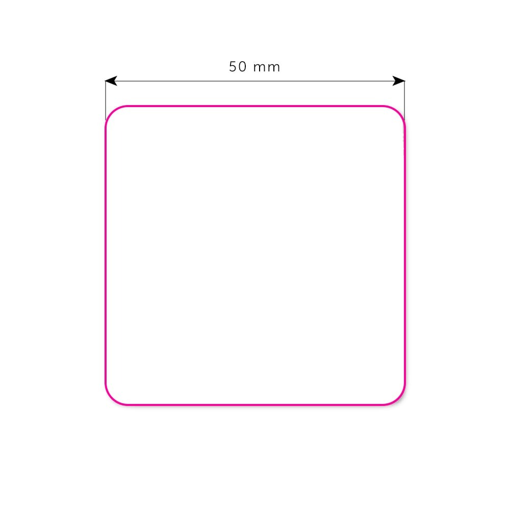 Vinyl Sticker vierkant - 50x50mm - Bedrukking Vinyl Sticker vierkant - 50x50mm - Bedrukking