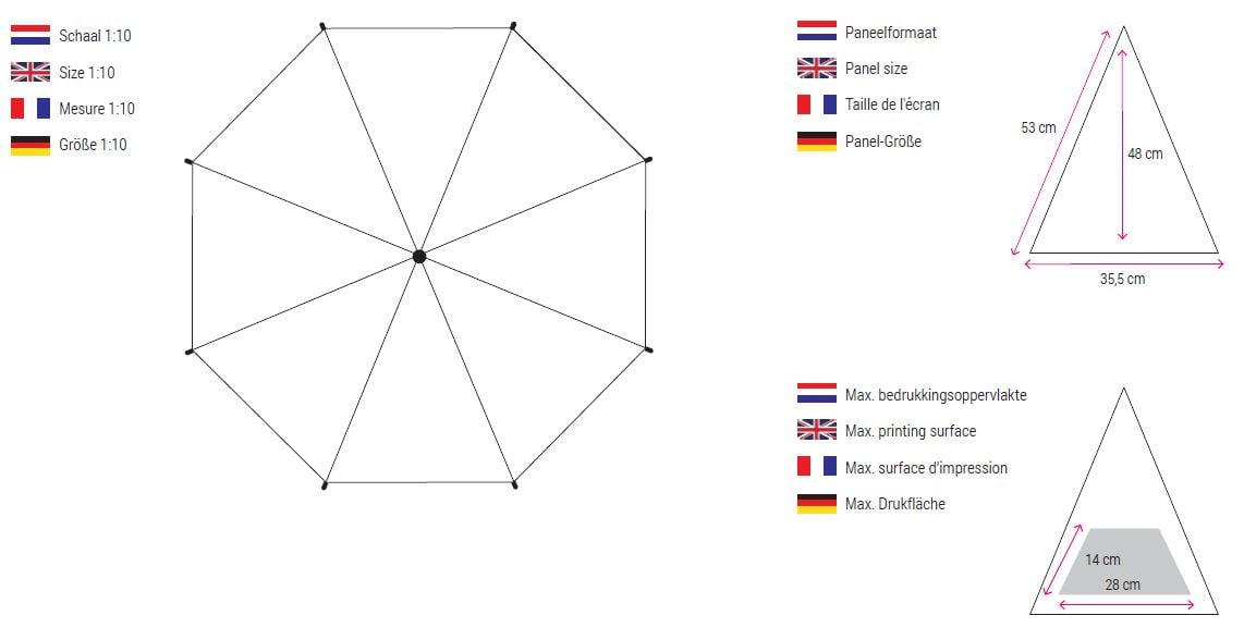 MiniMAX® opvouwbaar paraplu - Ø 100 cm - automaat - windproof - Opdruk MiniMax® Opvouwbaar automatisch windproof Ø 100 cm met doming