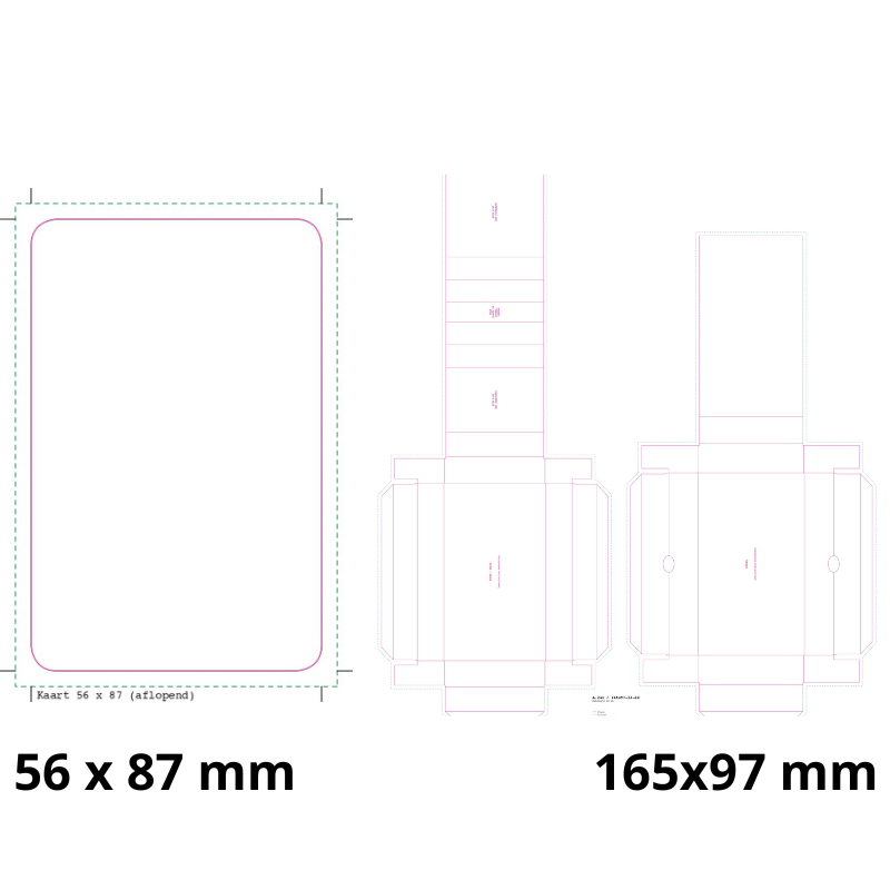Speldoos - speelkaartenset, scoreblok en 5 dobbelstenen - Bedrukking