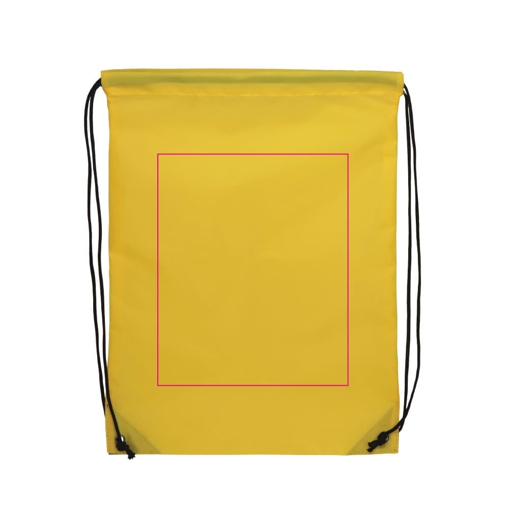 Rugzak - rPET polyester - 210T - met trekkoord - Bedrukking achterzijde (1/2 kleuren of full color)