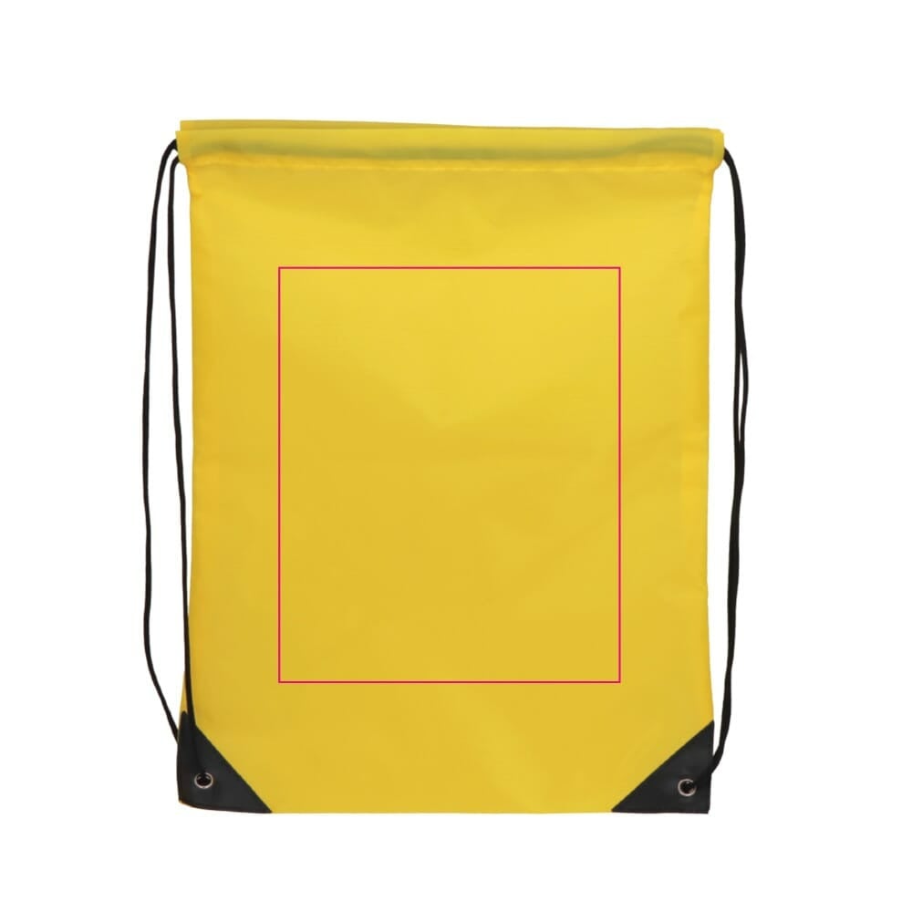 Rugzak - rPET polyester - 210T - met trekkoord - Bedrukking voorzijde (1/2 kleuren of full color)