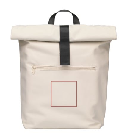 Lennon roll-top rugzak - 19L - gerecycled PU/rPET polyester - laptopvak - Full color