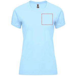 Roly Bahrain sportshirt - dames - polyester - 135 g/m2 - Bedrukking voorzijde