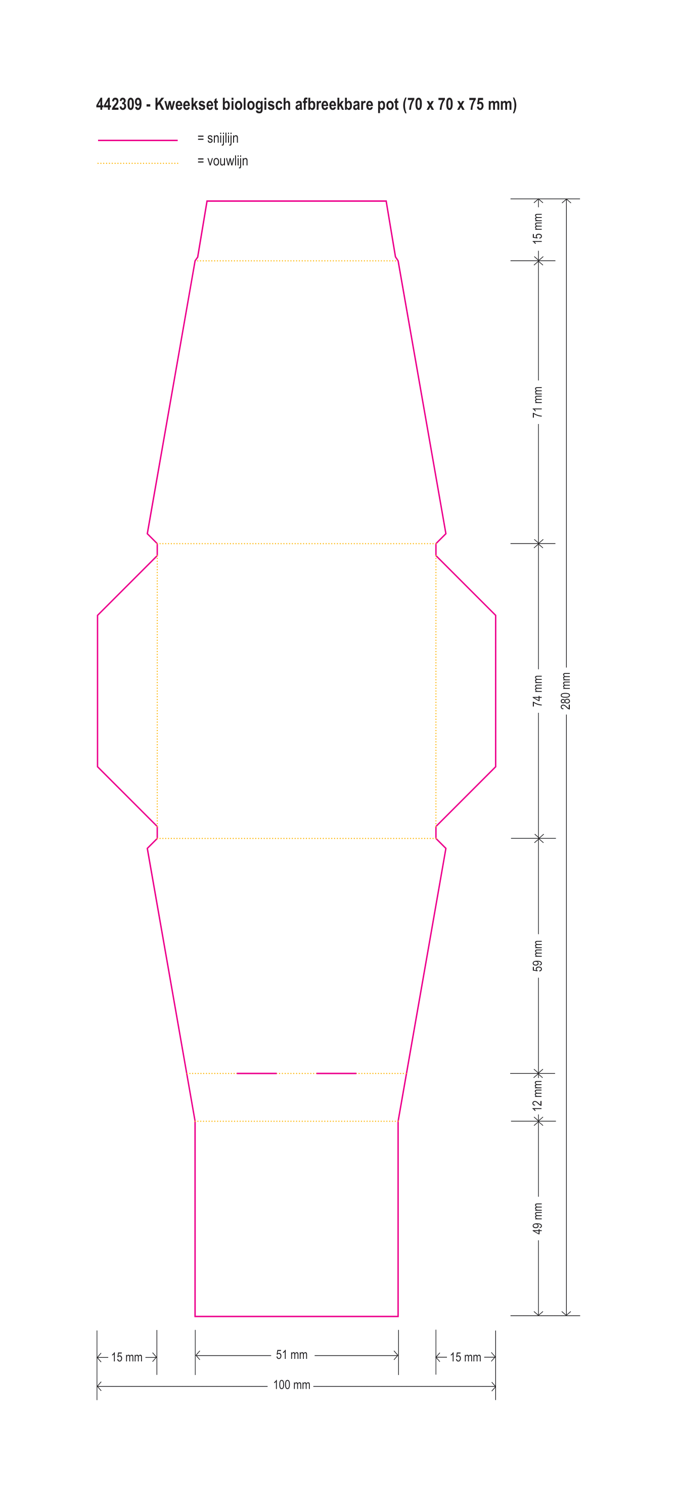 Kweekset biologisch afbreekbare pot - Bedrukking Kweekset biologisch afbreekbare pot - Bedrukking