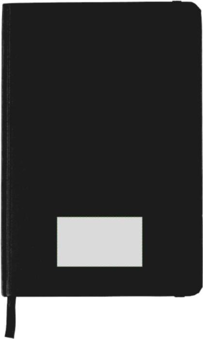 Otto notitieboek - A5 - gerecycled karton - 80 vellen - gelinieerd - elastiek en leeslint - Bedrukking 1 t/m 5 kleuren voorzijde