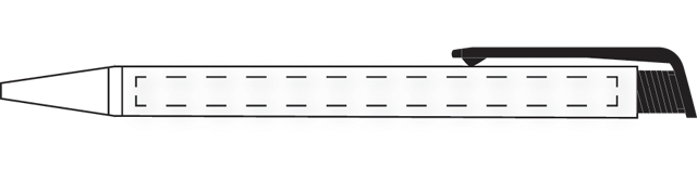 Montado balpen - kunststof - blauwe inkt - huls van kurk en tarwestro - Bedrukking