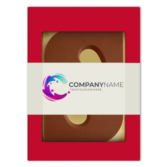 Chocoladeletter S Melk - eco verpakking - Bedrukking Chocoladeletter S Melk - eco verpakking - Bedrukking