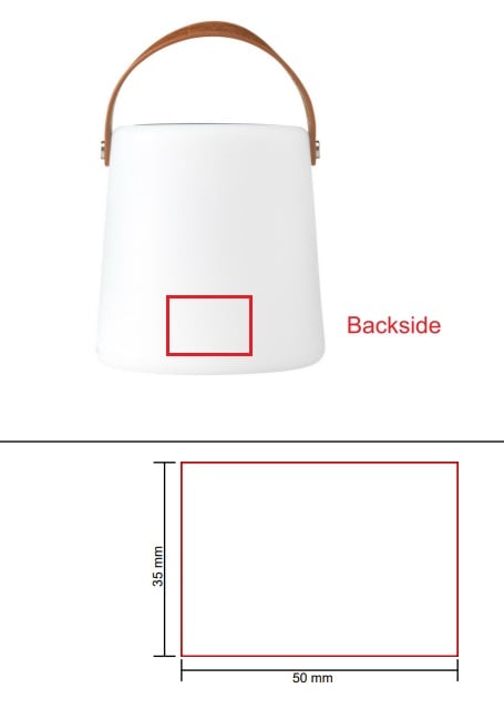 Wooosh Ziva Solar Lamp - Bedrukking achterzijde