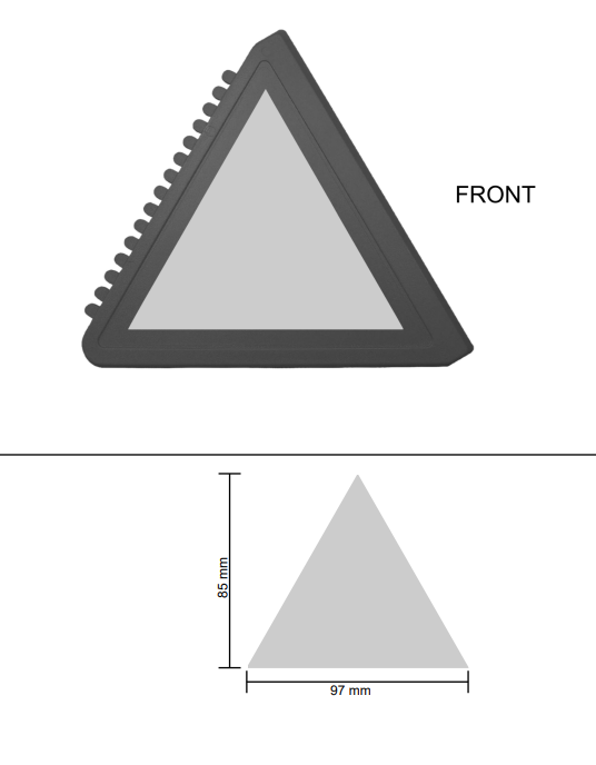 IJskrabber - gerecycled kunststof - driehoek - made in Europe - Full color