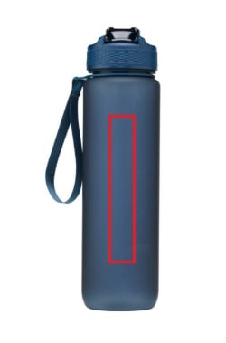 AquaSport waterfles 1000 ml - rPET - fliptopdop met rietje - Bedrukking