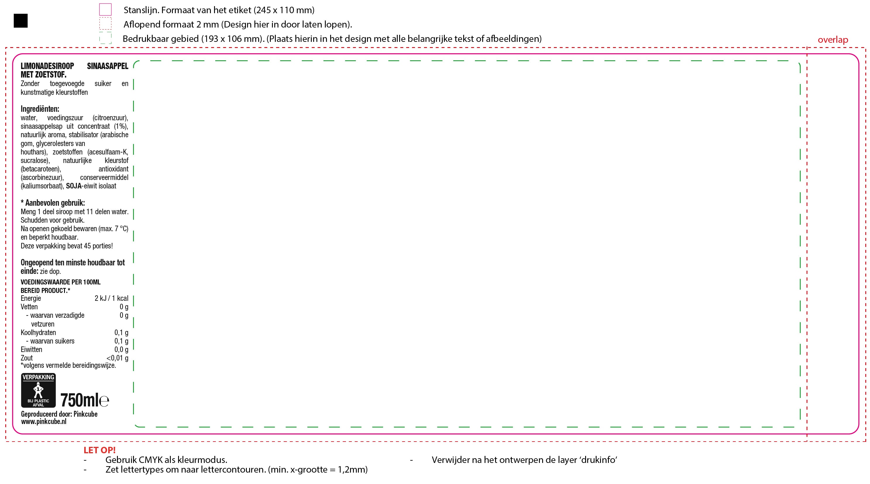 Suikervrije siropen 750 ml - rPET fles - aarbei of sinaasappelsmaak - Sinaasappel