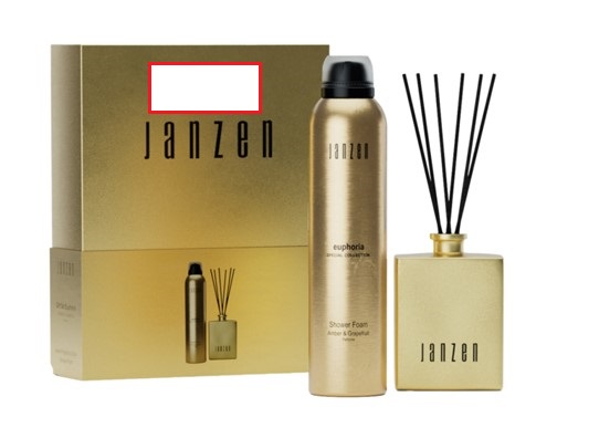 Janzen giftset S - aluminium/glas/hout - home & body - Euphoria - Sticker op doos