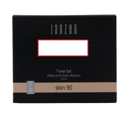 Janzen travel set - plastic - 4 producten - Skin 90 - Sticker op doos