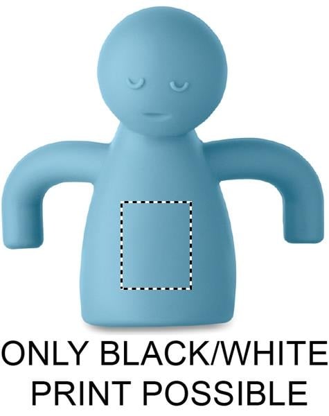 Thee infuser - siliconen - rvs filter - 1 kleur bedrukking