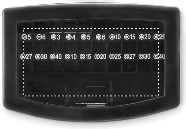 Schroefbitset - 32-delig - met cliphouder - Doming Schroefbitset - 32-delig - met cliphouder - Doming