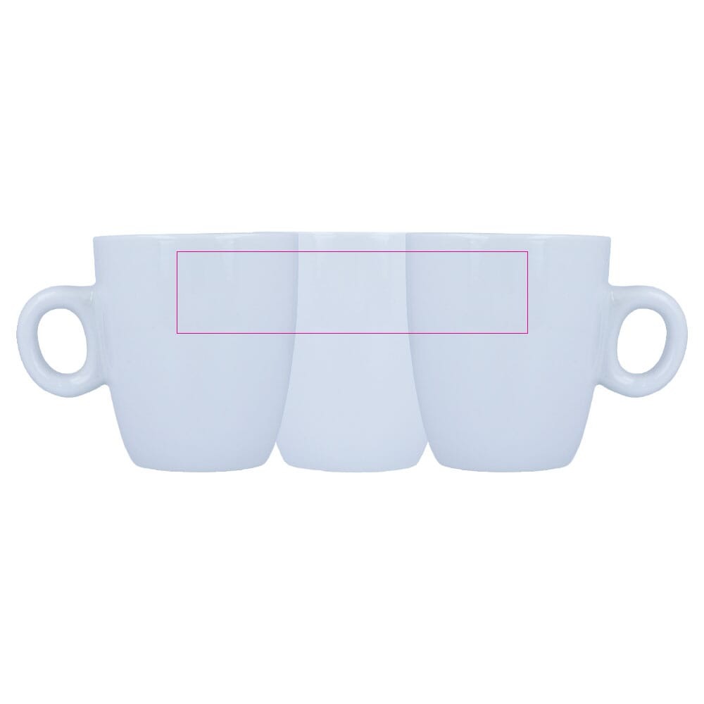 Geneve mok 180ml - porselein - wit - Bedrukking