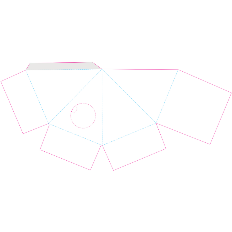 Tissuebox in pyramidevorm - 50 tissues - 3-laags - Bedrukking