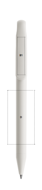 Prodir DS1 balpen - gerecycled kunststof - zwarte, blauwe inkt - polished - QR code - Bedrukking