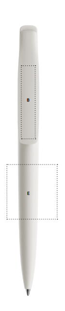 Prodir DS2 balpen - gerecycled kunststof - zwarte, blauwe inkt - polished - QR code - Bedrukking
